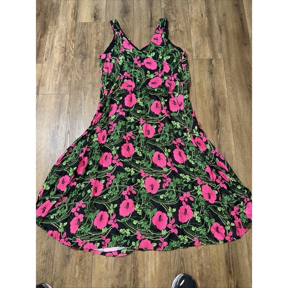 Maeve by Anthropologie Floral Maxi Dress Sleeveless V Neck Summer Casual 14P - Picture 6 of 10